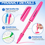 Jumlys 30 Pack Highlighters in 6 Assorted Colors, Bright With Soft Chisel Tips, No Bleed, Ideal for Office and School Supplies