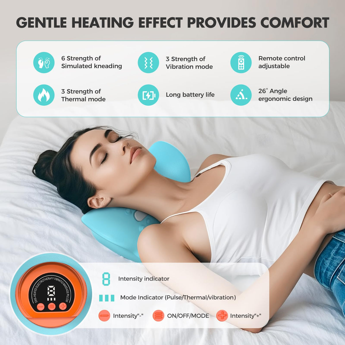 Smedz Neck Massager 2026, Cordless Shiatsu Massager with Heat & 360° Remote