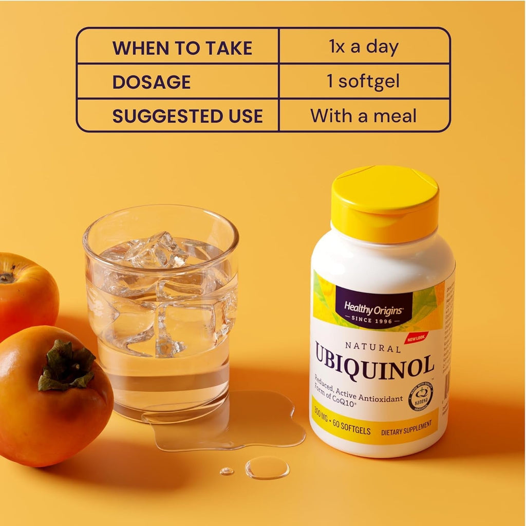 Buy now Healthy Origins Ubiquinol (Active Form of CoQ10), 300 mg - Ubiquinol Supplements for Heart Health & Antioxidant Support - Gluten-Free & Non-GMO Supplement - 150 Softgels at indiglob india
