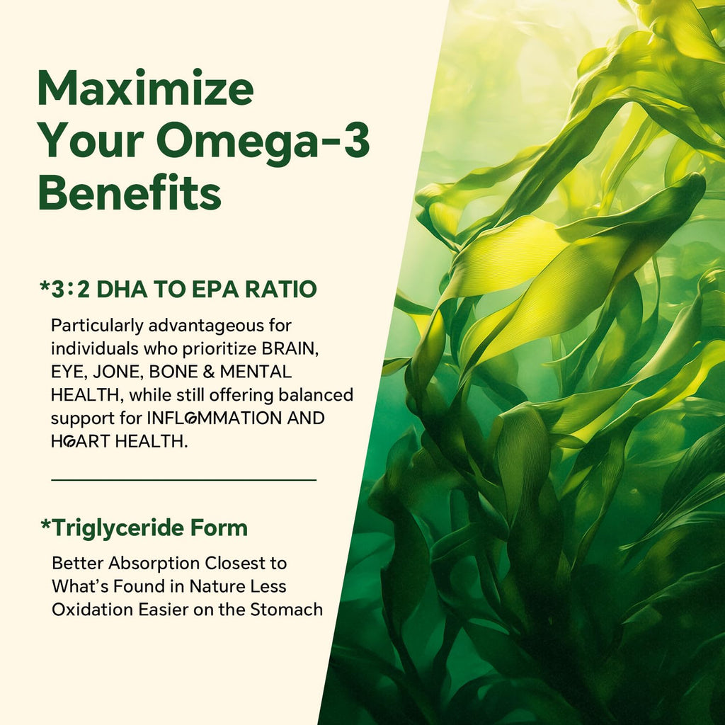 VEETAGYO Vegan 1200mg Omega 3 Gummies 60Cts