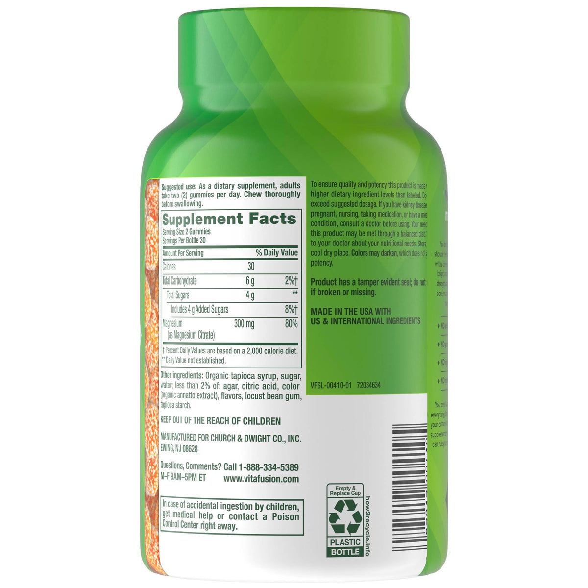 Vitafusion Magnesium Citrate Gummies | Extra Strength 300 mg Per 2 Gummies