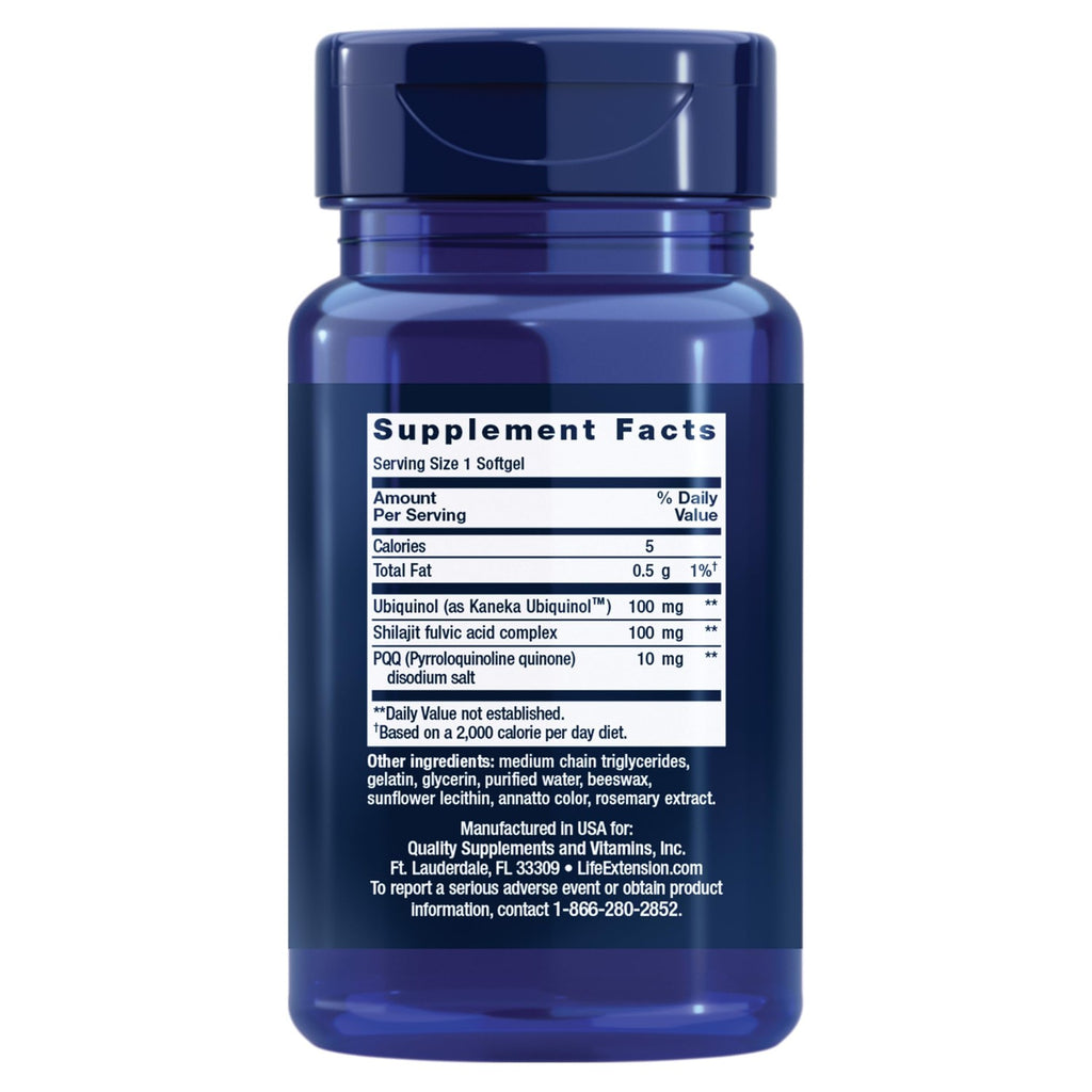 Life Extension Super Ubiquinol CoQ10 with PQQ, Heart Health, 30 Softgels
