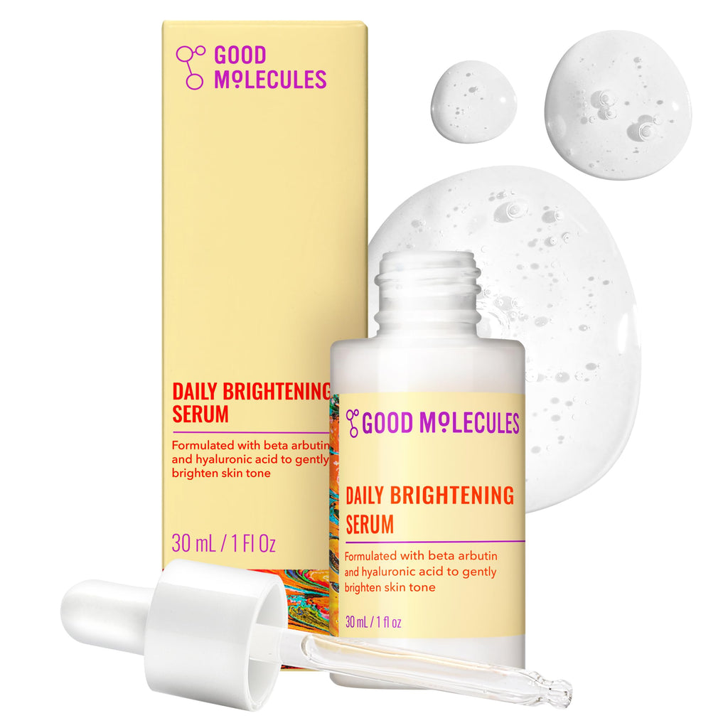 Good Molecules Daily Brightening Serum with Beta Arbutin, Pack of 2 | Gently brightens the look of skin tone with beta arbutin and hyaluronic acid. Lightweight, gentle, and layers well.