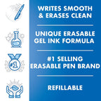 Pilot, FriXion Ball Gel Ink Refills for Erasable Pens, Fine Point 0.7 mm, Pack of 3, Blue