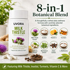 Uvora - Milk Thistle Liver Detox, Milk Thistle Supplement, 90 Caps