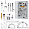 Nicpro 22 PCS Compass Geometry Tools with Case, Drafting Tool Geometry Set