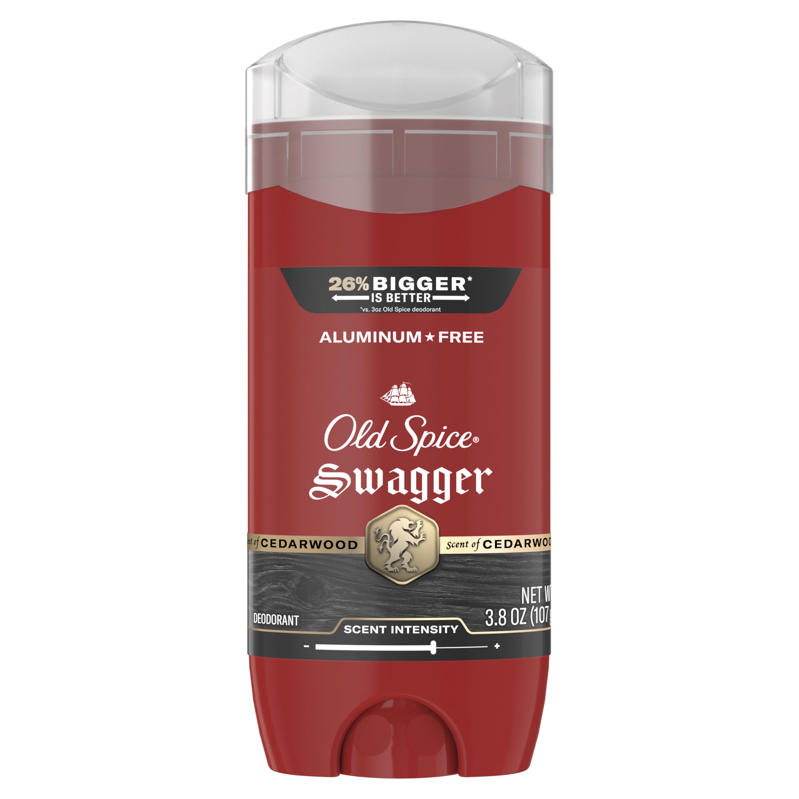Old Spice Aluminum Free Deodorant for Men, 24/7 Protection to Eliminate Odors, 24/7 Freshness & Lasting Scent, Swagger with Lime & Cedarwood Scent, 3.8 oz (Pack of 3)