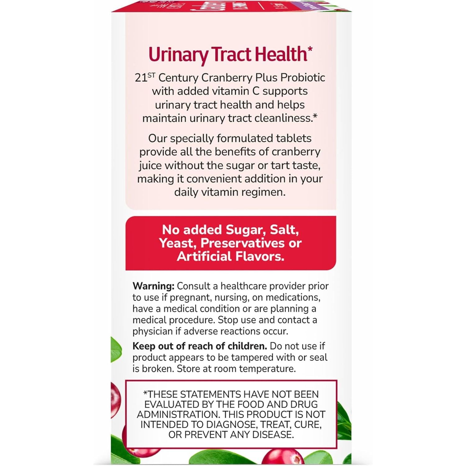 Buy now 21st Century Cranberry Plus Probiotic Tablets, 60 Count at indiglob india