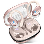 Buy now Ltinist Wireless Earbud, Bluetooth 5.3 Headphones Pure Bass Sound with Earhooks, 75H Battery Over Ear Headphones with Dual-LED Display, IP7 Waterproof Earphones Built-in Microphone for Running Sports at indiglob india
