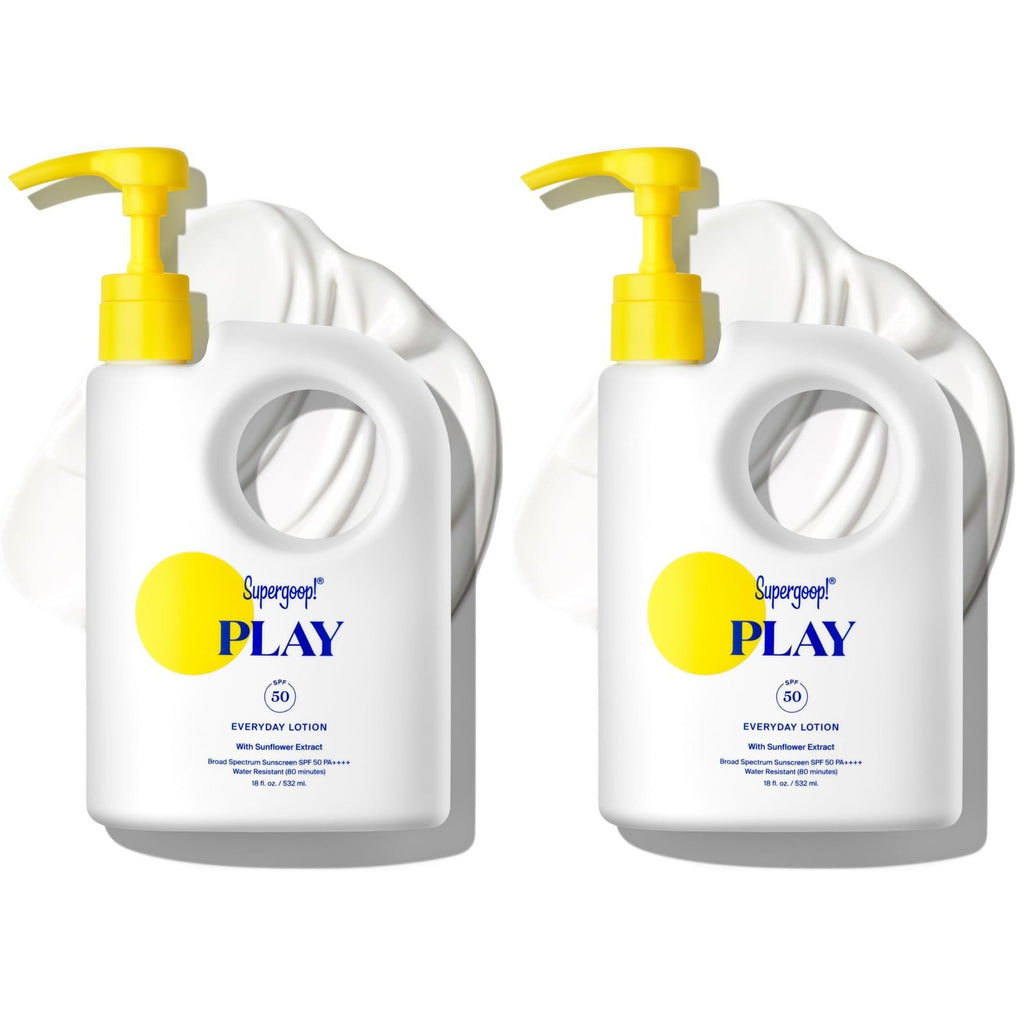 Supergoop! PLAY Everyday Lotion SPF 50 - Broad Spectrum Body & Face Sunscreen - Great for Active Days - Fast Absorbing, Water & Sweat Resistant - 18 fl oz