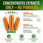 Turmeric Boswellia Extract Supplement 2000 mg – Extra Strength Boswellia Serrata with Turmeric Curcumin - 95% Curcuminoids with Boswellia Extract Capsules - Standardized High Potency - Made in USA