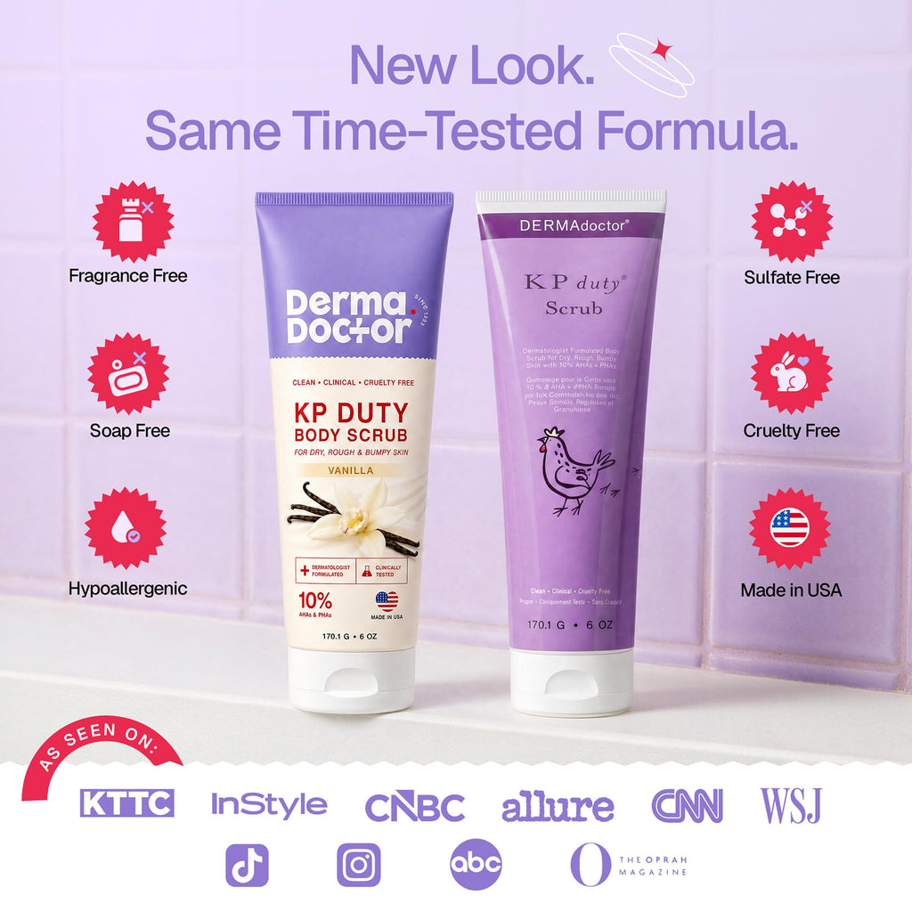 DERMAdoctor KP Bump Eraser Body Scrub, 10% AHAs + PHAs, Rough & Bumpy Skin