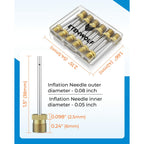 ETENWOLF 12 Pack Brass Ball Pump Needles, No Break Heavy Duty Needles