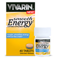 Vivarin Smooth Energy Extended Release Caffeine Tablets, 200mg, Focus, Alertness & Mental Clarity, Non-Habit Forming Energy Supplement, Sugar & Calorie Free, 40 Count