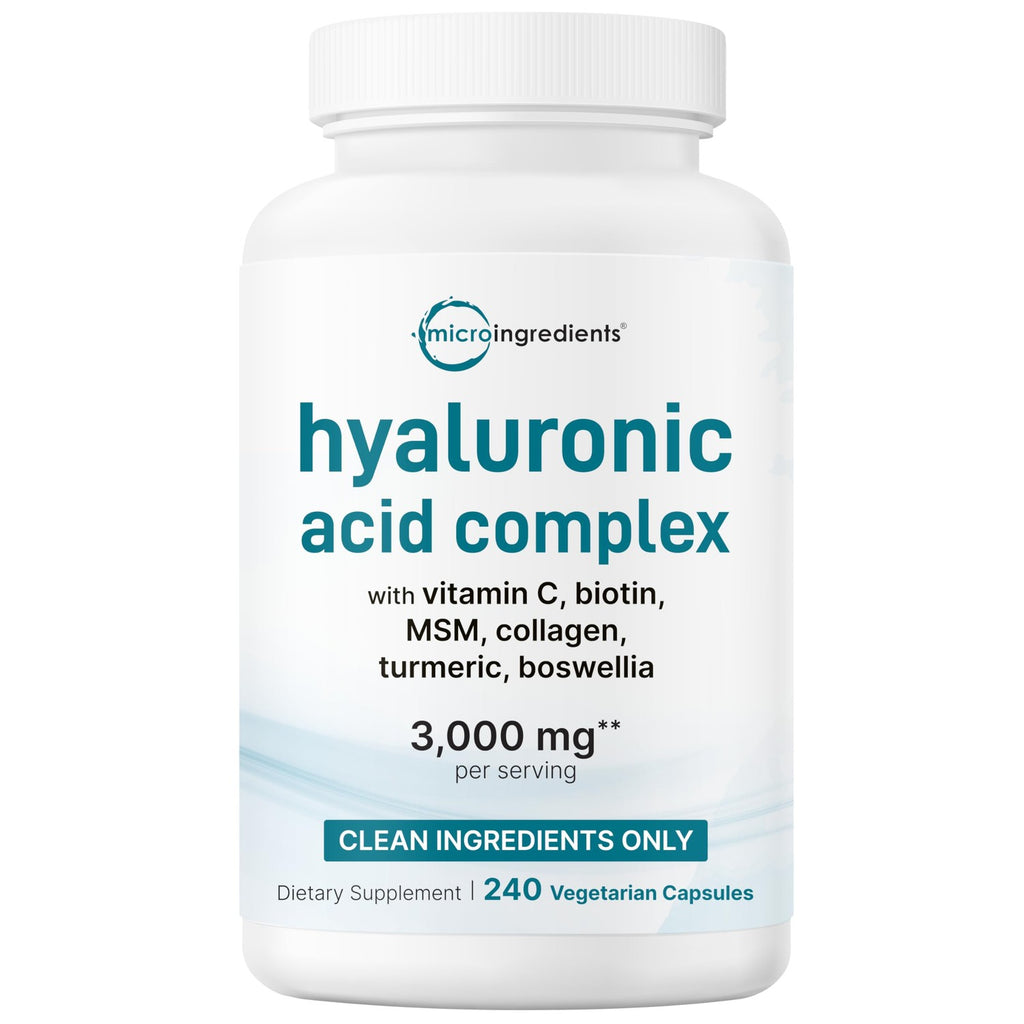 Hyaluronic Acid Complex 3000mg with Collagen & MSM, 240 Veg Capsules