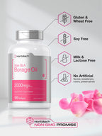 Horbäach Borage Oil Capsules 2000 mg | 120 Softgels | 320mg of GLA