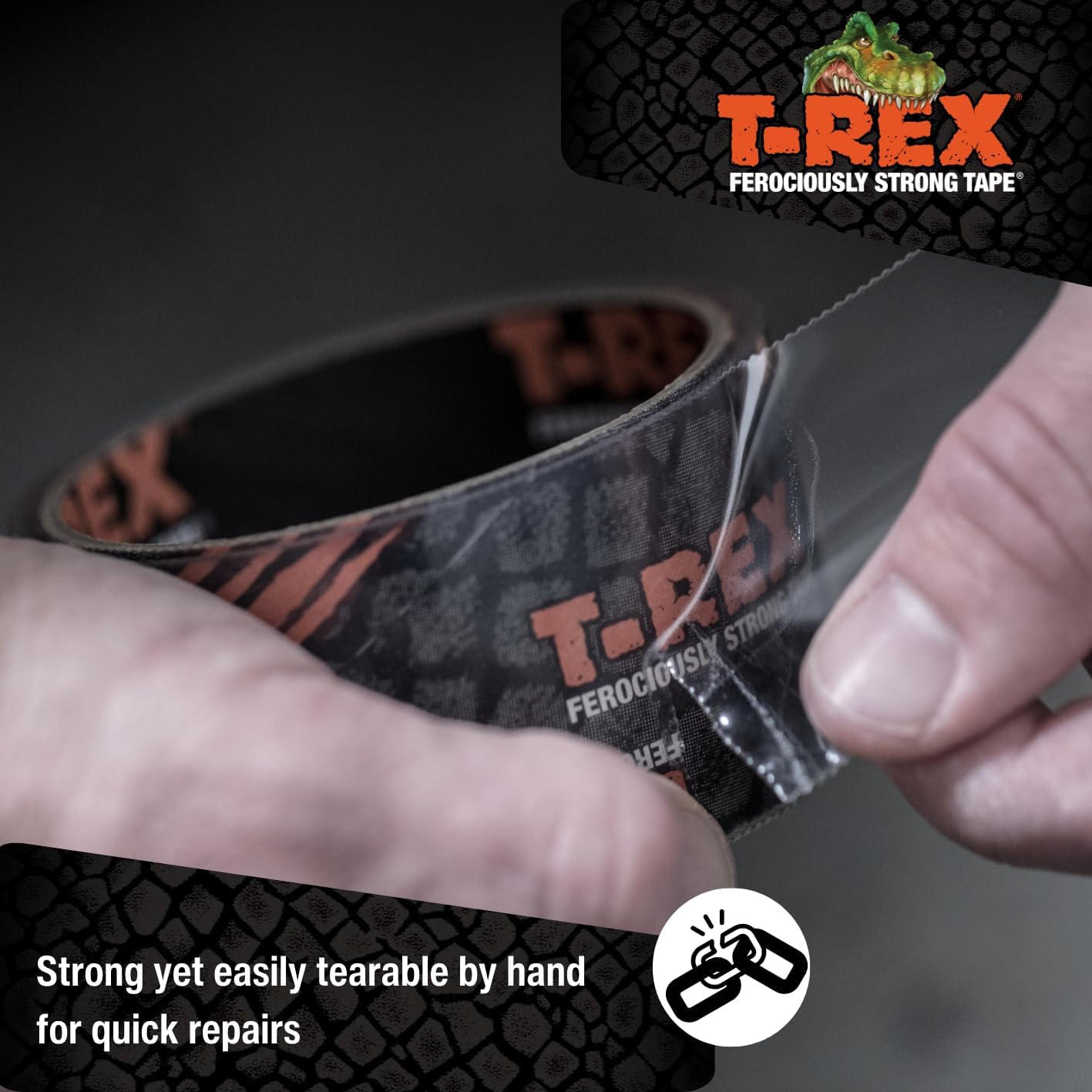Buy now T-REX Ferociously Strong Repair Tape, Sticks to Wet Surfaces, All Weather and UV Resistant, 1.88" x 9 Yards, Clear, 1-Roll (241535) at indiglob india