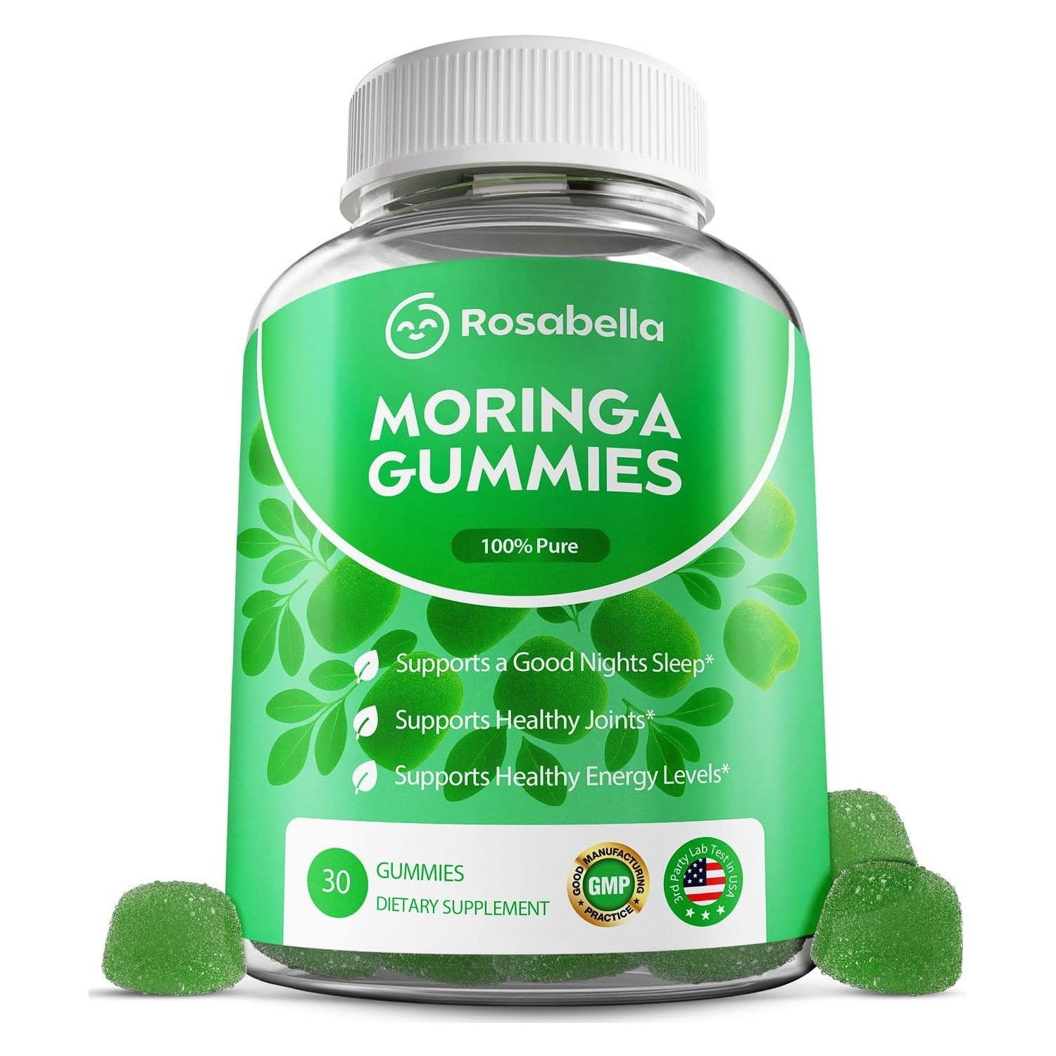 Buy now Rosabella Moringa Gummies â€“ Moringa Leaf Extract 1000mg Equivalent Per Serving â€“ Natural Energy & Balance â€“ Non-GMO, Gluten-Free Superfood Gummies for Women & Men â€“ 30 Count at indiglob india