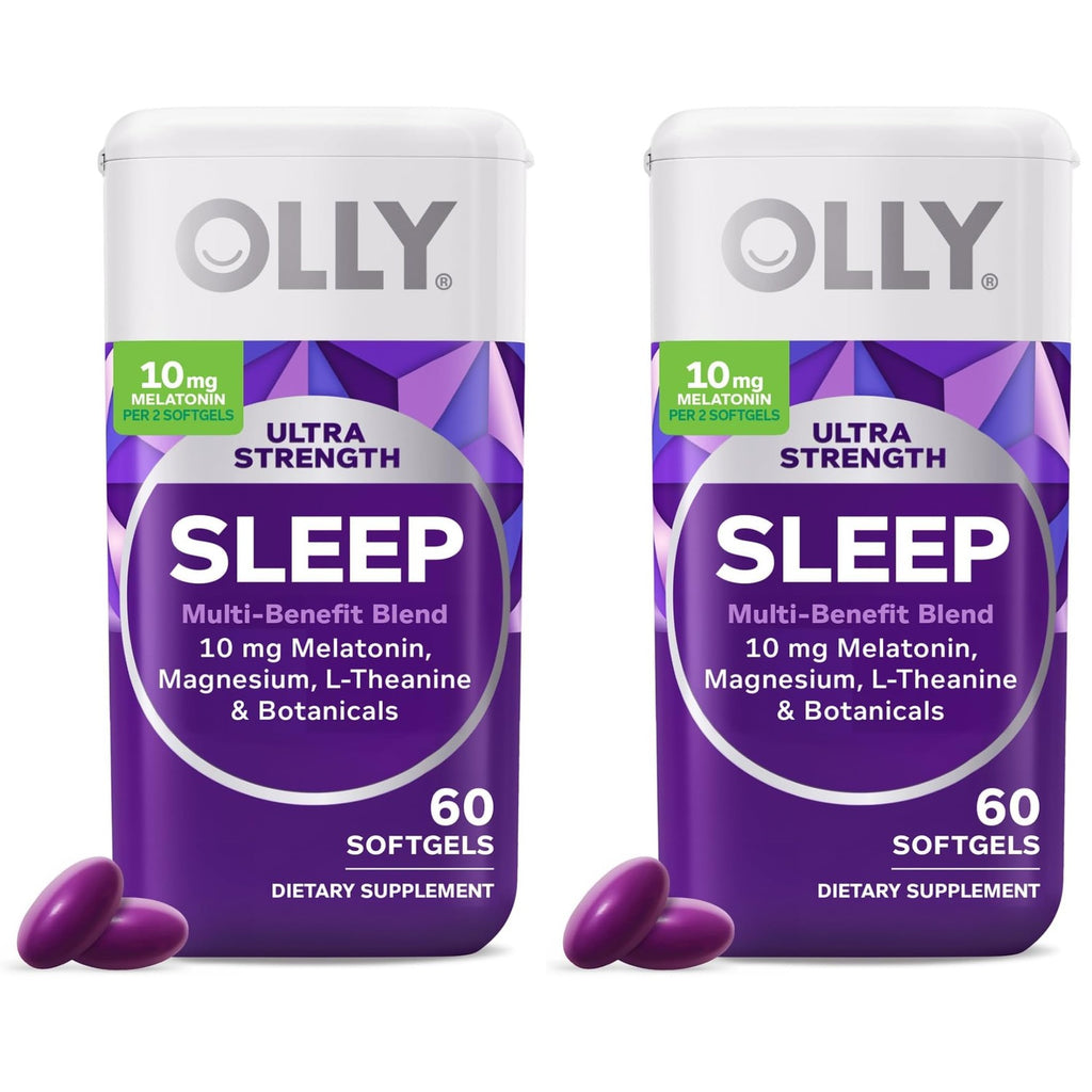 OLLY Ultra Strength Sleep Softgels, Drug Free Nighttime Support* - 60 Count