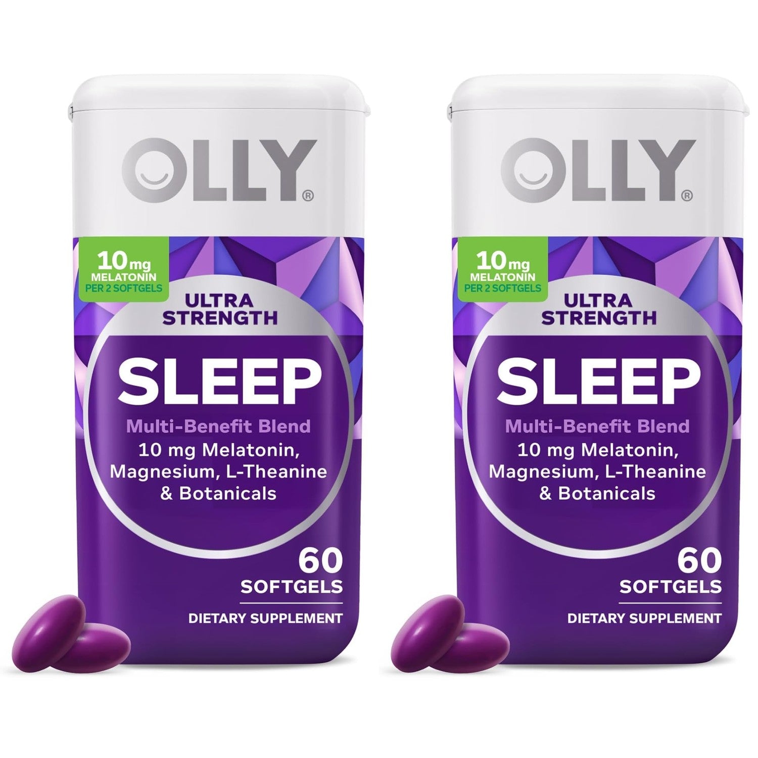 OLLY Ultra Strength Sleep Softgels, Drug Free Nighttime Support* - 60 Count