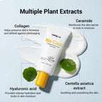 No Cast Moisturizing Sunscreen SPF50 PA++++ Collagen Facial Sunscreen Korean Sunscreen with Hyaluronic Acid, Oil Free, No White Cast Natural Sunscreen for All Sensitive Skin Type