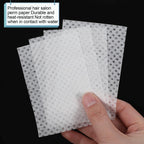300 Pcs End Papers for Hair, Perm Paper for Hair, Disposable Salon Hair End Wrap Papers, High Temperature Resistance Curling Tissue Styling Accessories for Cold and Hot Perms (White)