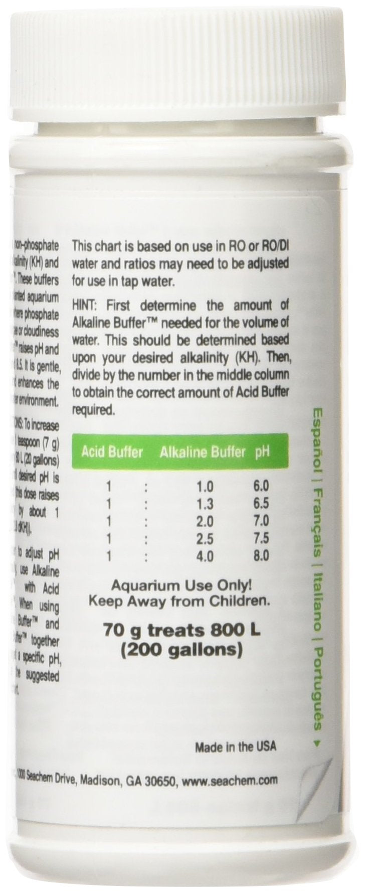 Seachem Alkaline Buffer 70 g / 2.5 oz