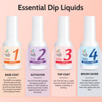 Buy now Lavender Violets Dip Powder Liquid Set with Activator, Base Top Coat and Brush Saver 0.5oz/Bot Nail File Necessary Tools for Dipping Powder Acrylic Manicure Pedicure J775 at indiglob india