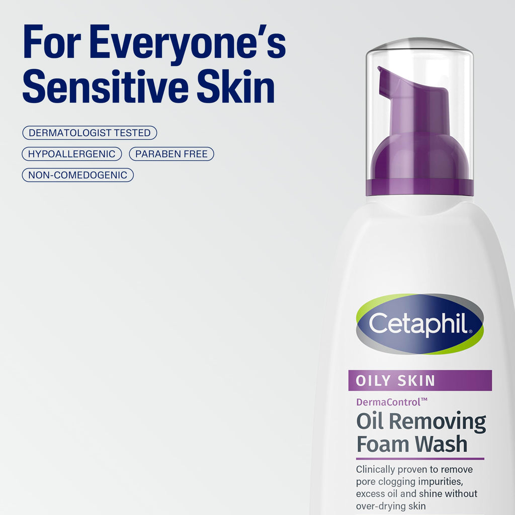 Buy now Cetaphil Pro Oil Removing Foam Wash, Foaming Facial Cleanser, Fragrance Free Formula Suitable for Sensitive Skin, 8 Fluid Ounce (Pack of 3) at indiglob india