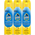 Buy now Pledge Dust & Allergen Multisurface Cleaner, Aerosol Spray, Lemon Scent, 9.7oz (Pack of 3) 9.7 Ounce (Pack of 3) at indiglob india