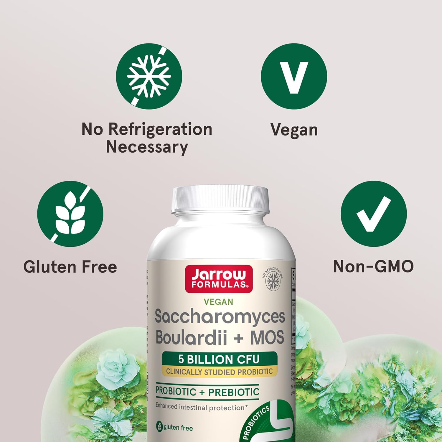 Buy now Jarrow Formulas Saccharomyces Boulardii Probiotics + MOS 5 Billion CFU Probiotic Yeast for Intestinal Health Support, Gut Health Supplements for Women and Men, 90 Veggie Capsules, 90 Day Supply at indiglob india