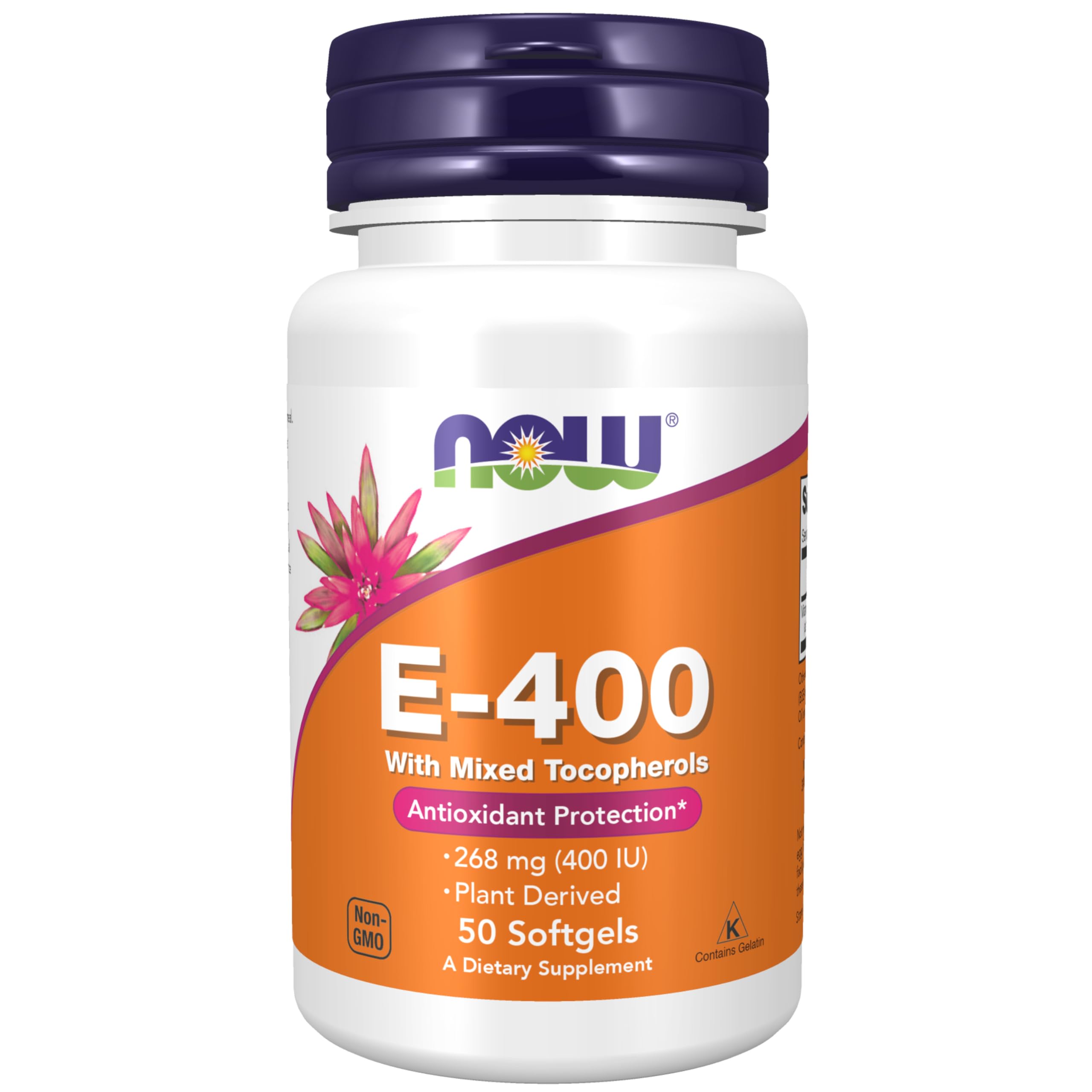 Buy now NOW Foods Supplements, Vitamin E-400 IU Mixed Tocopherols, Antioxidant Protection*, 50 Softgels at indiglob india