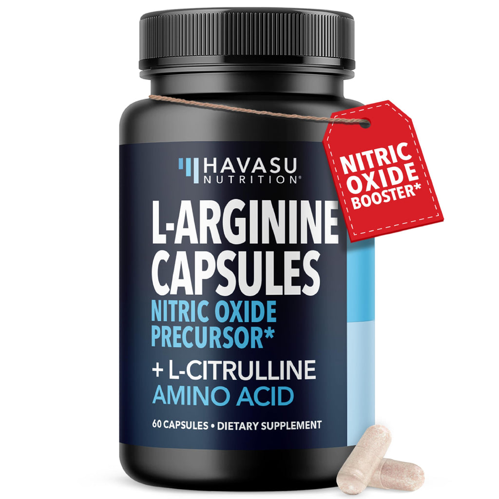 L-Arginine 1800mg with Pine Bark Extract 100mg Per Serving, 30 Servings | Nitric Oxide Supplement with Pine Bark and L-Arginine for Men, Performance Supplement for Men's Health, Vegan, 90 Count