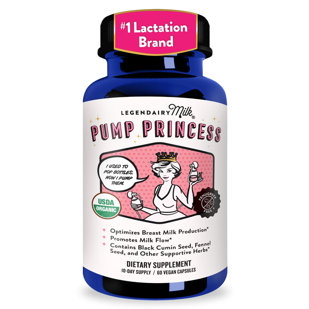Legendairy Milk Pump Princess Lactation Supplement, Fenugreek Free, 60 Ct | 1200 mg Organic Black Cumin, Fennel and Dill Support For Milk Supply and Digestion; Fenugreek-Free Breastfeeding Supplement