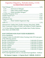 Espoma Organic Tomato-Tone 3-4-6 with 8% Calcium. Organic Fertilizer for All Types of Tomatoes and Vegetables. Promotes Flower and Fruit Production. 4 lb. Bag