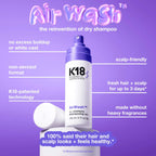 K18 AirWash™ Dry Shampoo, Non-Aerosol, Balances Scalp & Controls Excess Oil Production