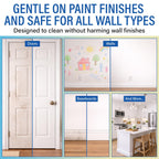 CleanWall Wall, Door & Baseboard Cleaner Spray – 32 oz Multi-Surface Formula Safe for Painted Walls – Made in USA – Family-Friendly – Tackles Everyday Kid Messes like Handprints, Smudges & Crayon
