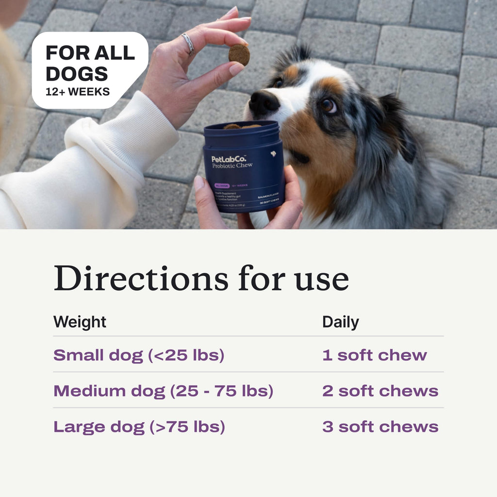 PetLab Co. Probiotic Chews for Dogs, 30 Soft Chews, 3-Pack