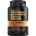 MEDCHOICE 4-in-1 Turmeric Joint Support with Garlic & BioPerine, 120ct | Mobility, Flexibility and Digestive Comfort Support, Turmeric with Garlic and BioPerine, Joint Supplement (Pack of 2)