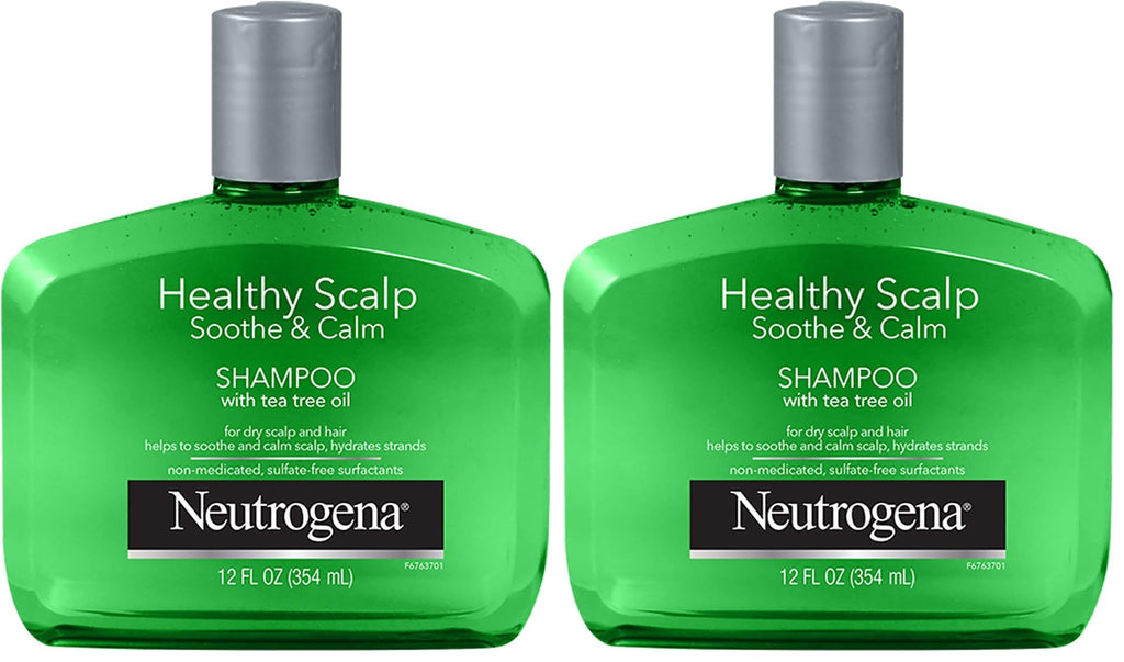 Buy now Neutrogena Soothing & Calming Healthy Scalp Shampoo to Moisturize Dry Scalp & Hair, with Tea Tree Oil, pH-Balanced, Paraben-Free & Phthalate-Free, Safe for Color-Treated Hair, 12 fl oz 12 Ounce (Pack of 2) at indiglob india