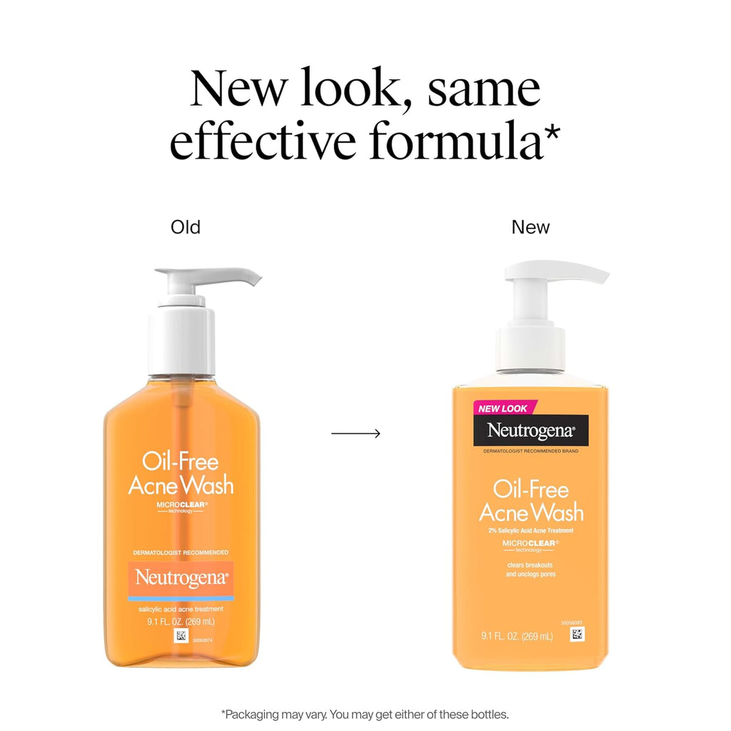 Buy now Neutrogena Oil-Free Acne Face Wash, Breakout Prone Skin Facial Cleanser with 2% Salicylic Acid Acne Treatment for Face, 9.1 fl. oz at indiglob india
