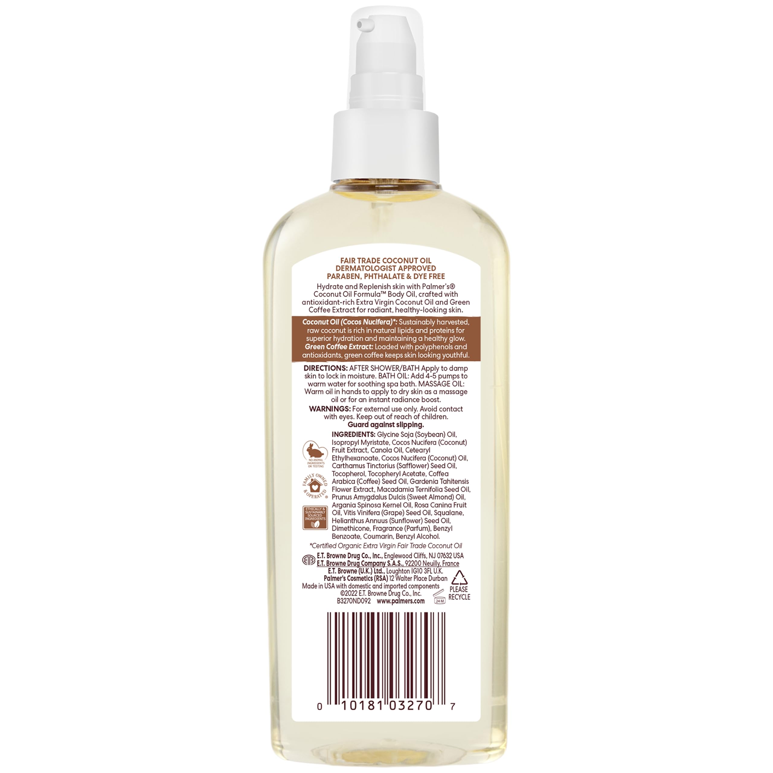Palmer's Coconut Body Oil Moisturizer Spray for Dry Skin (5.1 Oz) | A hydrating body oil with Green Coffee Extract to replenish dry skin and deliver 48 hour moisture for radiant skin