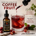 Whole Coffee Fruit Extract – Brain, Focus & Memory Support with BDNF | Low-Caffeine Coffee Cherry Superfruit Concentrate | Polyphenols & Antioxidants, Sugar-Free | 60mL Liquid