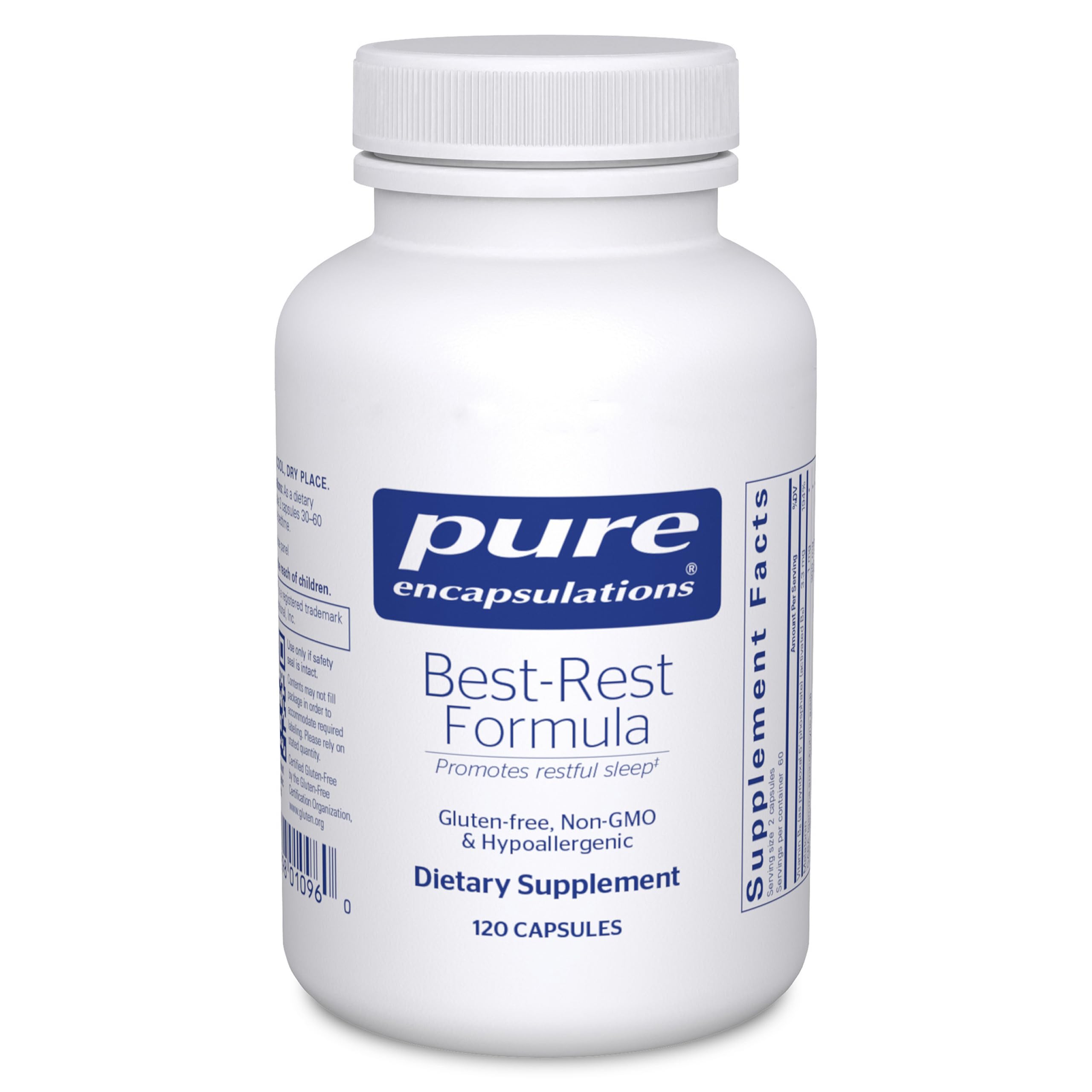 Pure Encapsulations Best-Rest Formula, 60 Capsules | Supports Restful Sleep, for Relaxation*, Restful Sleep Supplement, Non-GMO and Vegan