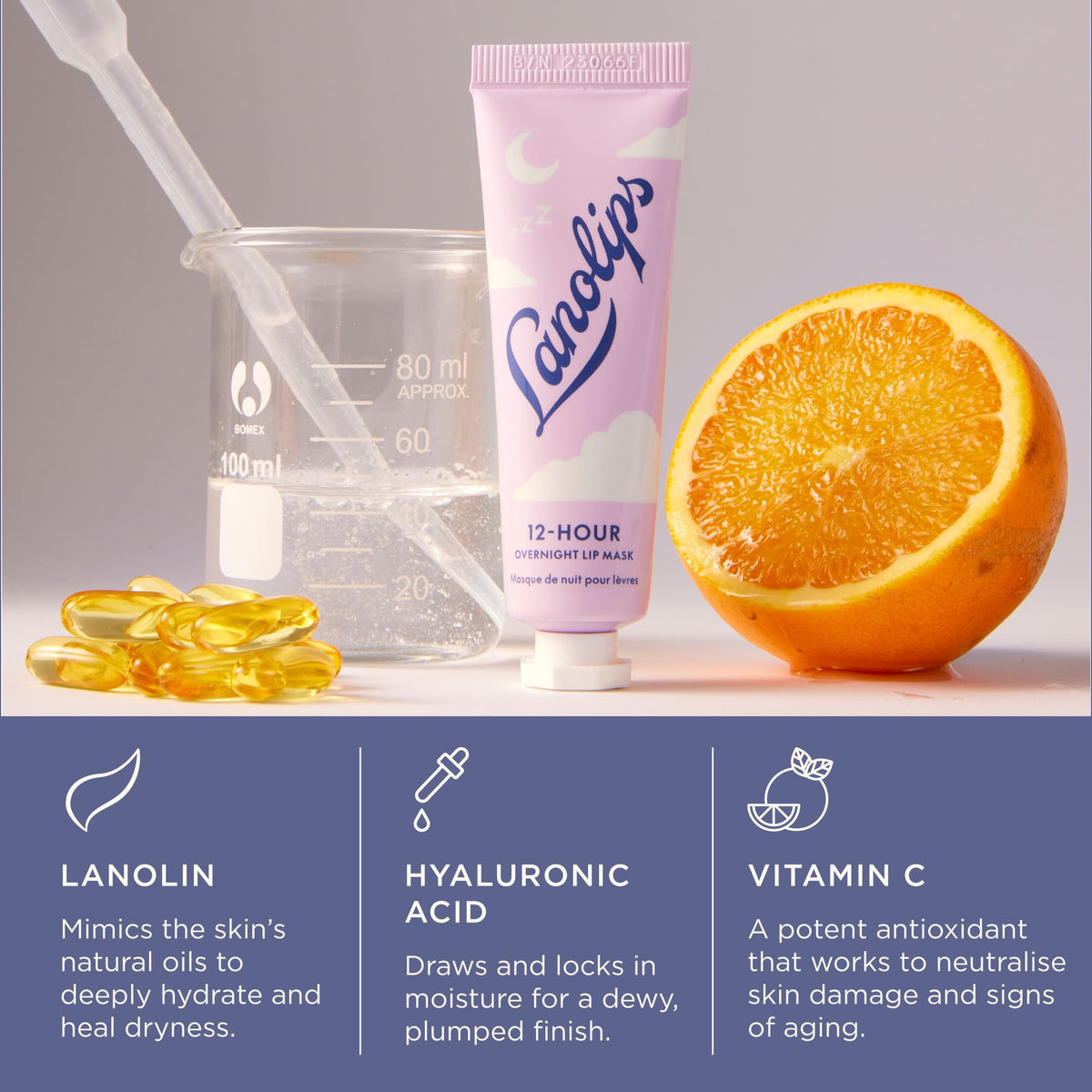 Lanolips 101 Lanolin Lip Balm & Overnight Lip Mask Duo - Mini Heroes Kit for Complete Day to Night Care - Deeply Hydrating Moisturizer Set with Pure Lanolin Oil (2 Count)