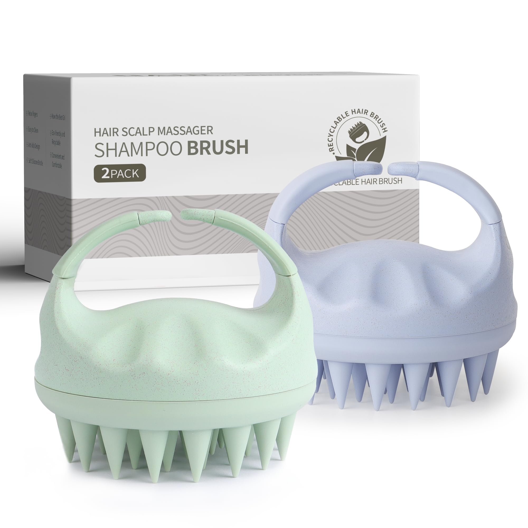 Buy now Sndyi Soft Silicone Scalp Massager for Dandruff Removal and Hair Growth - Wet Dry Scalp Exfoliator Brush for Scalp Care - Beige at indiglob india