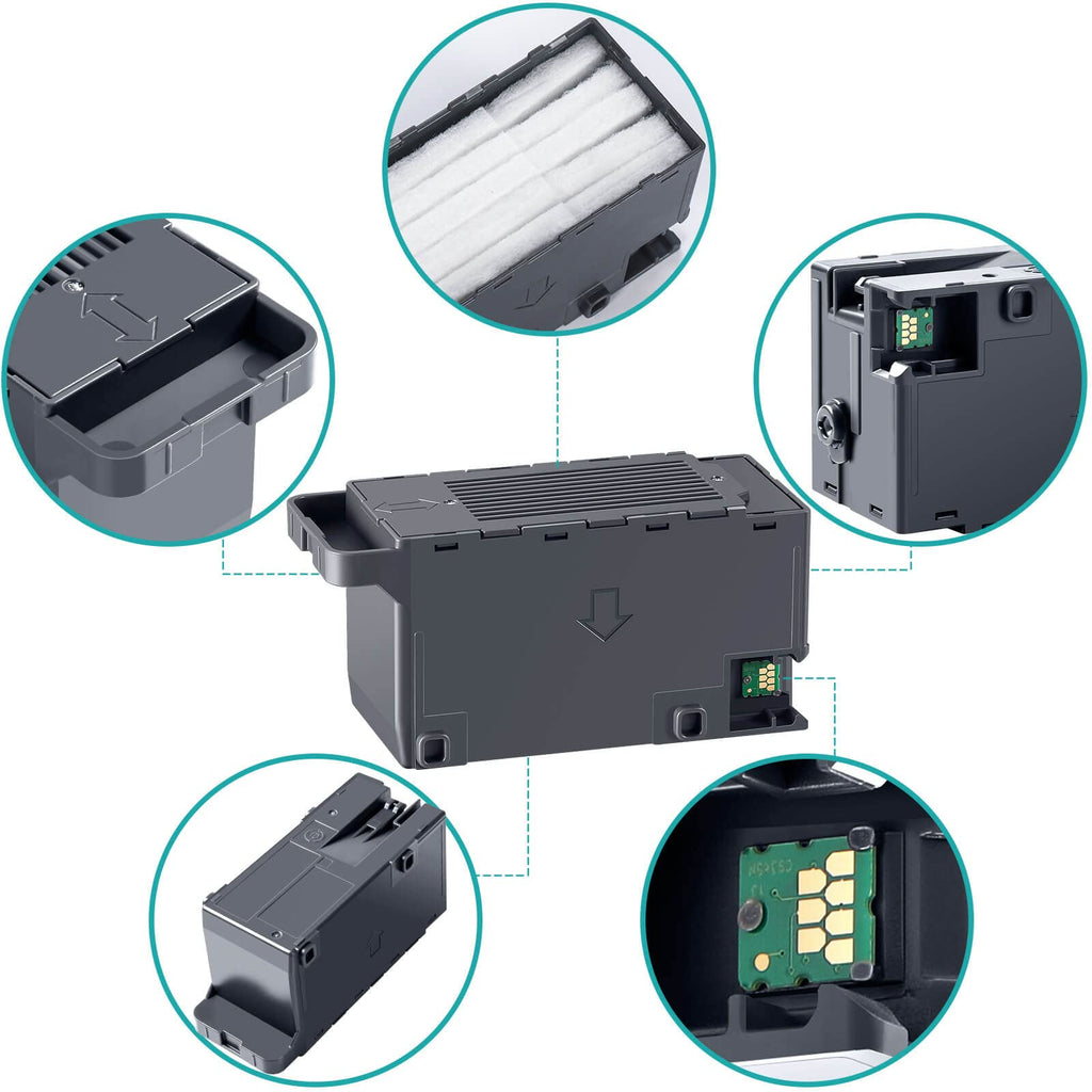 C9345 Ink Maintenance Box Replacement for WF-7840 ET-16650 ET-16600 ET-8550 ET-5850 ET-5880 ET-8500 WF-7820 WF-7310 ET-5800 EC-C7000 ST-C8000 ST-C8090 Printers (C12C934591/PXMB9/C9345)(2 Packs)