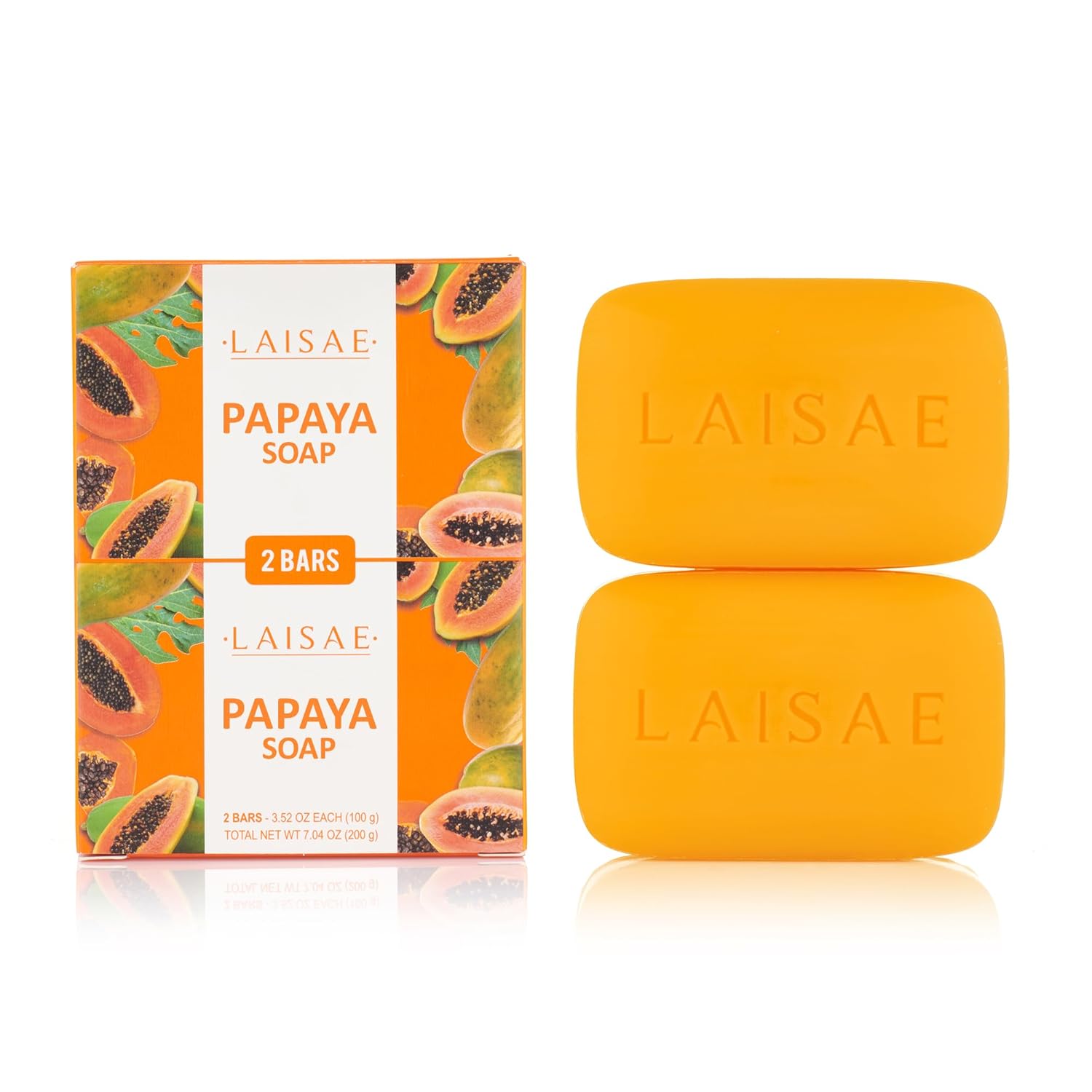Buy now Papaya Exfoliating Soap, Hydrating Face Moisturizer with Niacinamide, Shea Butter and Aloe Vera, Even Skin Tone Body Cleansing Bar - Sensitive Skin Soap, Vegan, 3.52 oz (2 Bars) at indiglob india