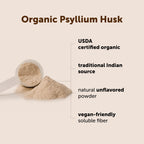 Micro Ingredients Organic Psyllium Husk Powder, 2lbs (32oz) | Daily Soluble Fiber Supplement | India Origin | Non-GMO, Keto Friendly, Vegan