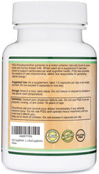 PQQ 20mg Pyrroloquinoline Quinone, Pairs with CoQ10, 60 Capsules